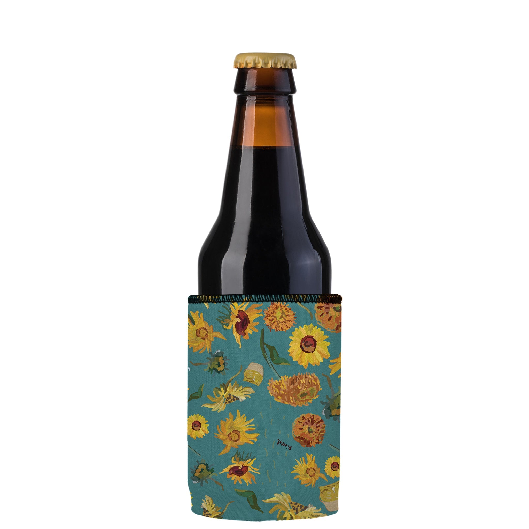 Stubbyz Blue Sunflowers Stubby Cooler 2-Pack