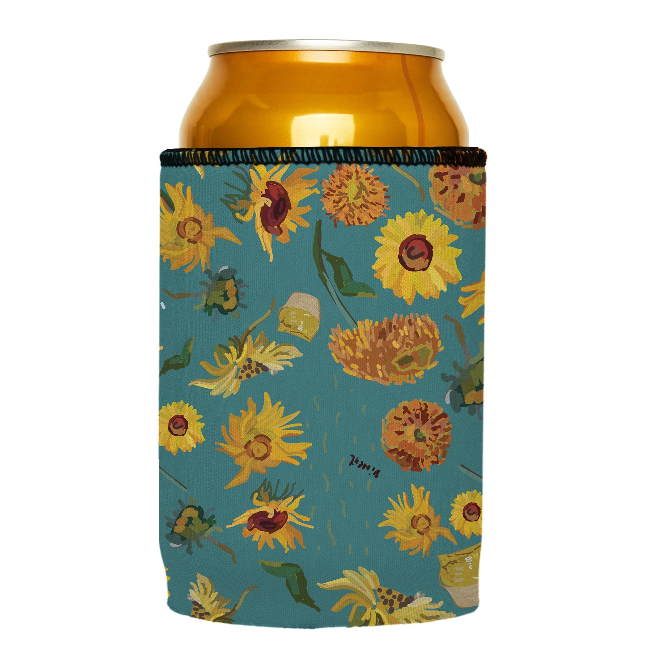 Stubbyz Blue Sunflowers Stubby Cooler 2-Pack