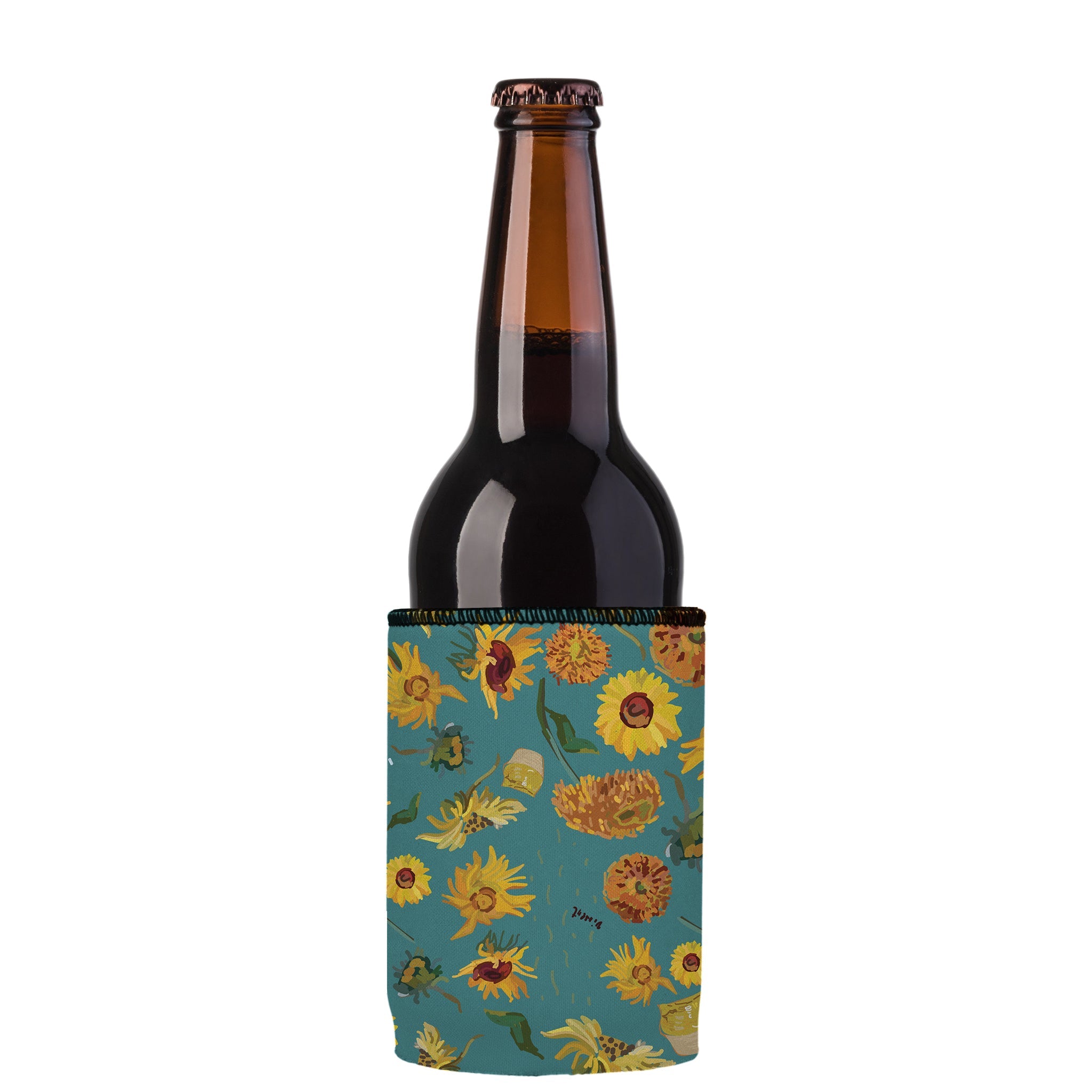 Stubbyz Blue Sunflowers Stubby Cooler 2-Pack