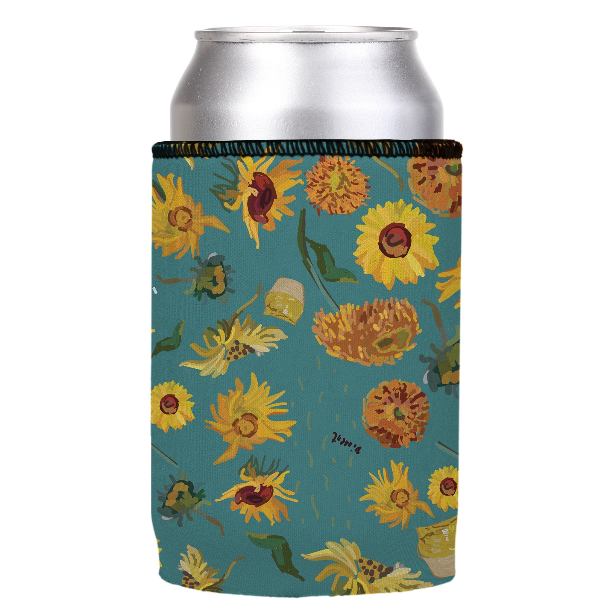 Stubbyz Blue Sunflowers Stubby Cooler 2-Pack