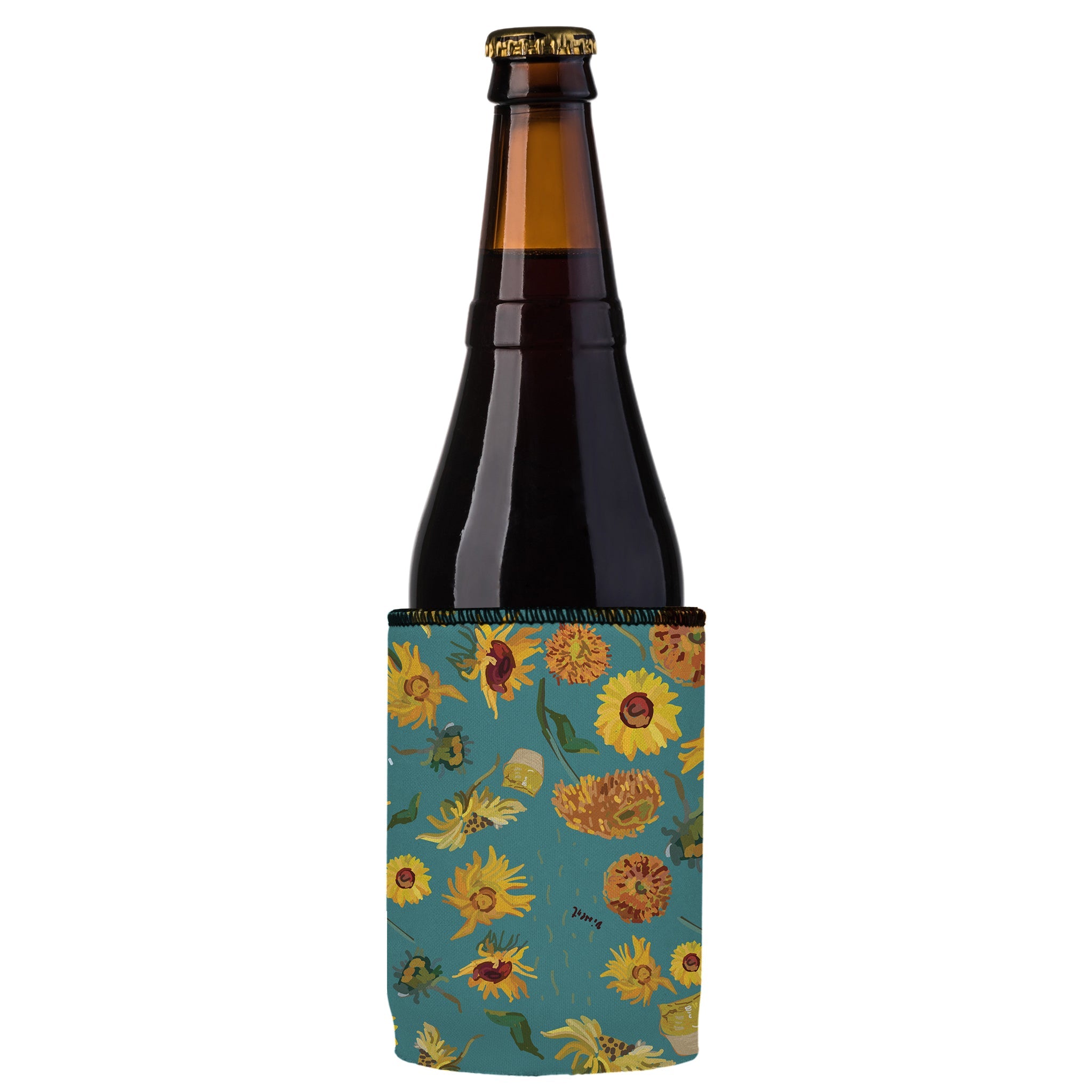 Stubbyz Blue Sunflowers Stubby Cooler 2-Pack
