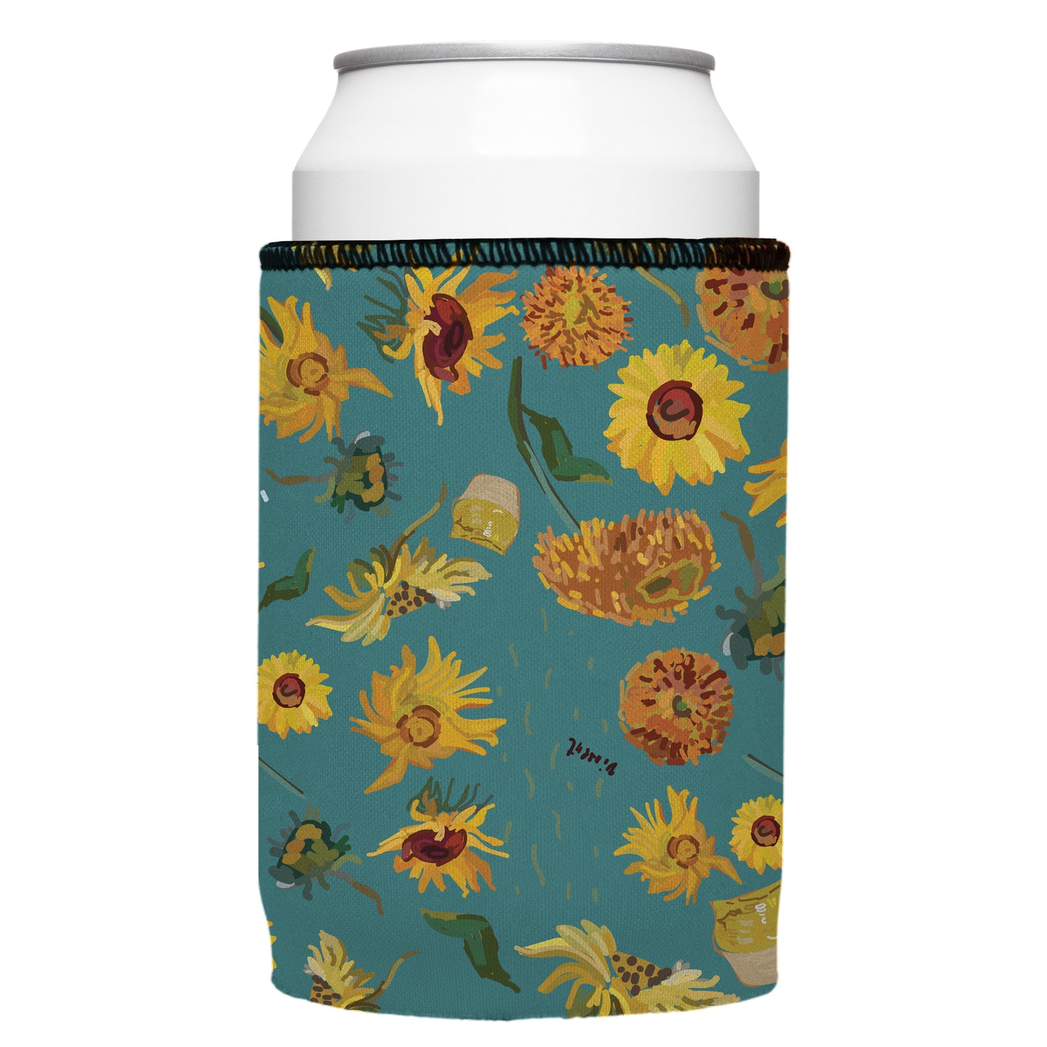Stubbyz Blue Sunflowers Stubby Cooler 2-Pack