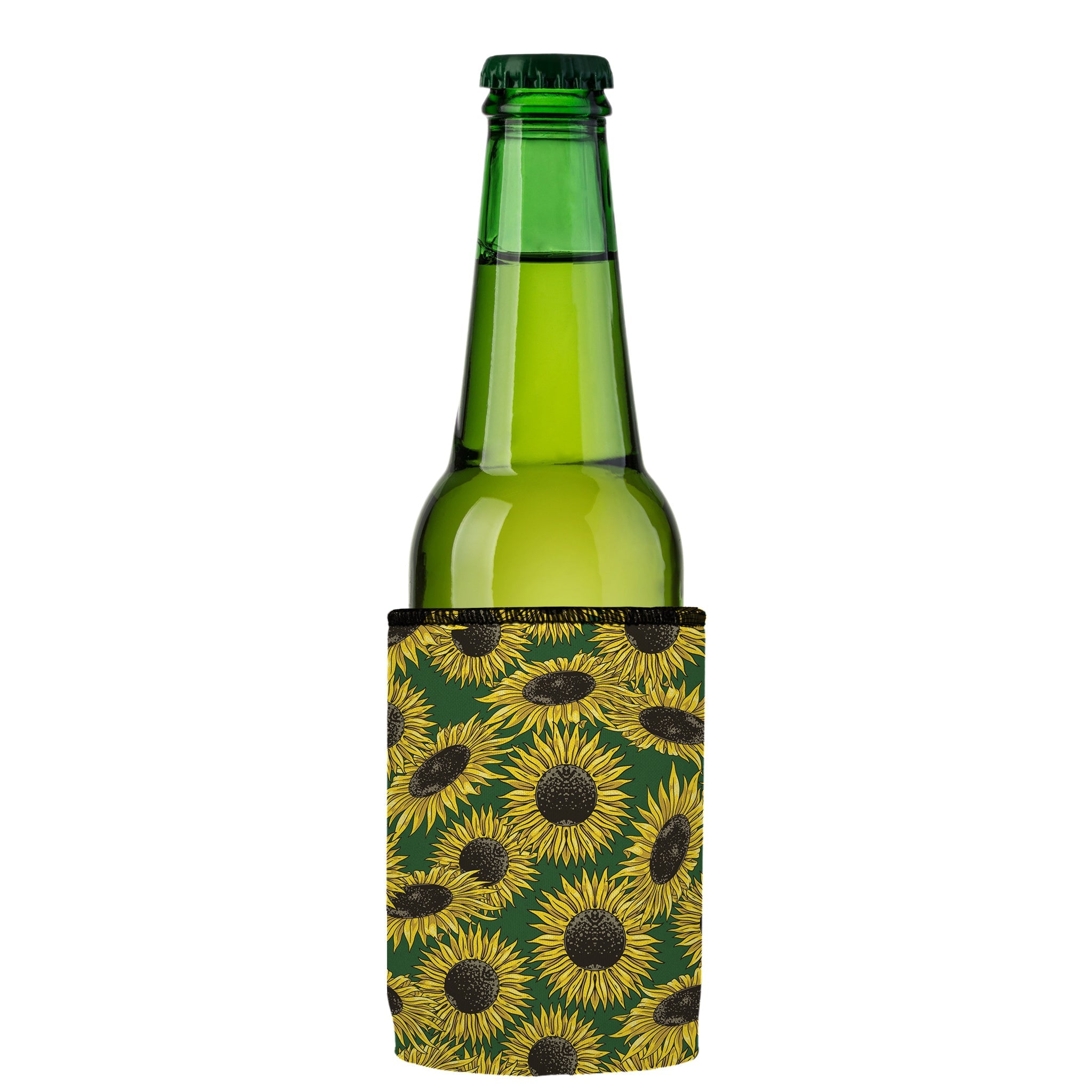 Stubbyz Green Sunflowers Stubby Cooler 2-Pack