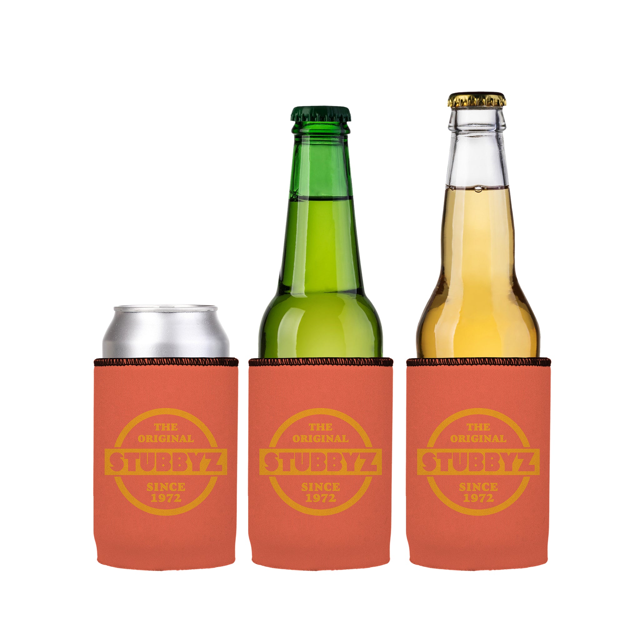 The Original Stubbyz Stubby Cooler (Coral) 3-Pack