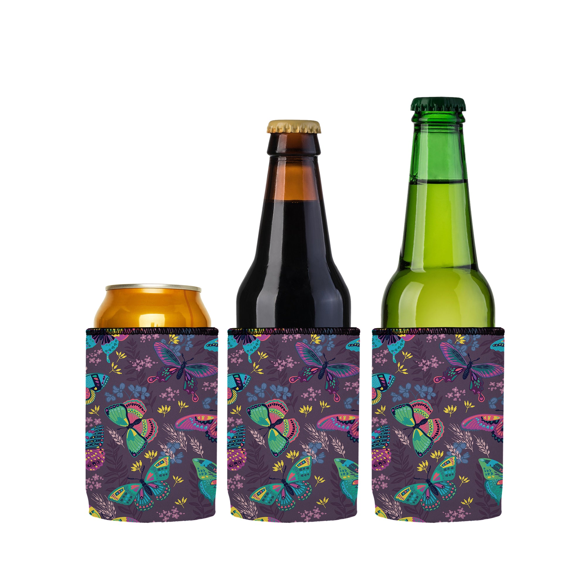 Stubbyz Butterfly Garden Stubby Cooler 3-Pack