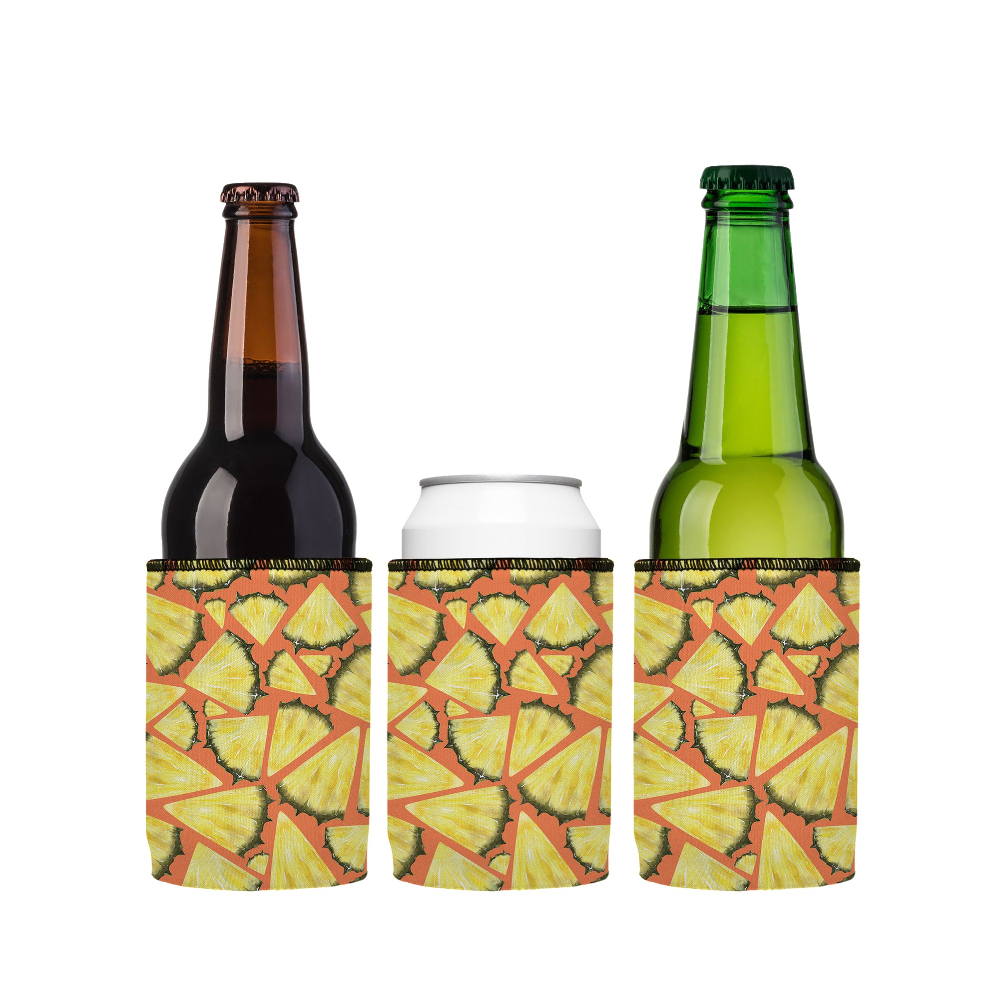 Stubbyz Pineapple Slices Stubby Cooler 3-Pack