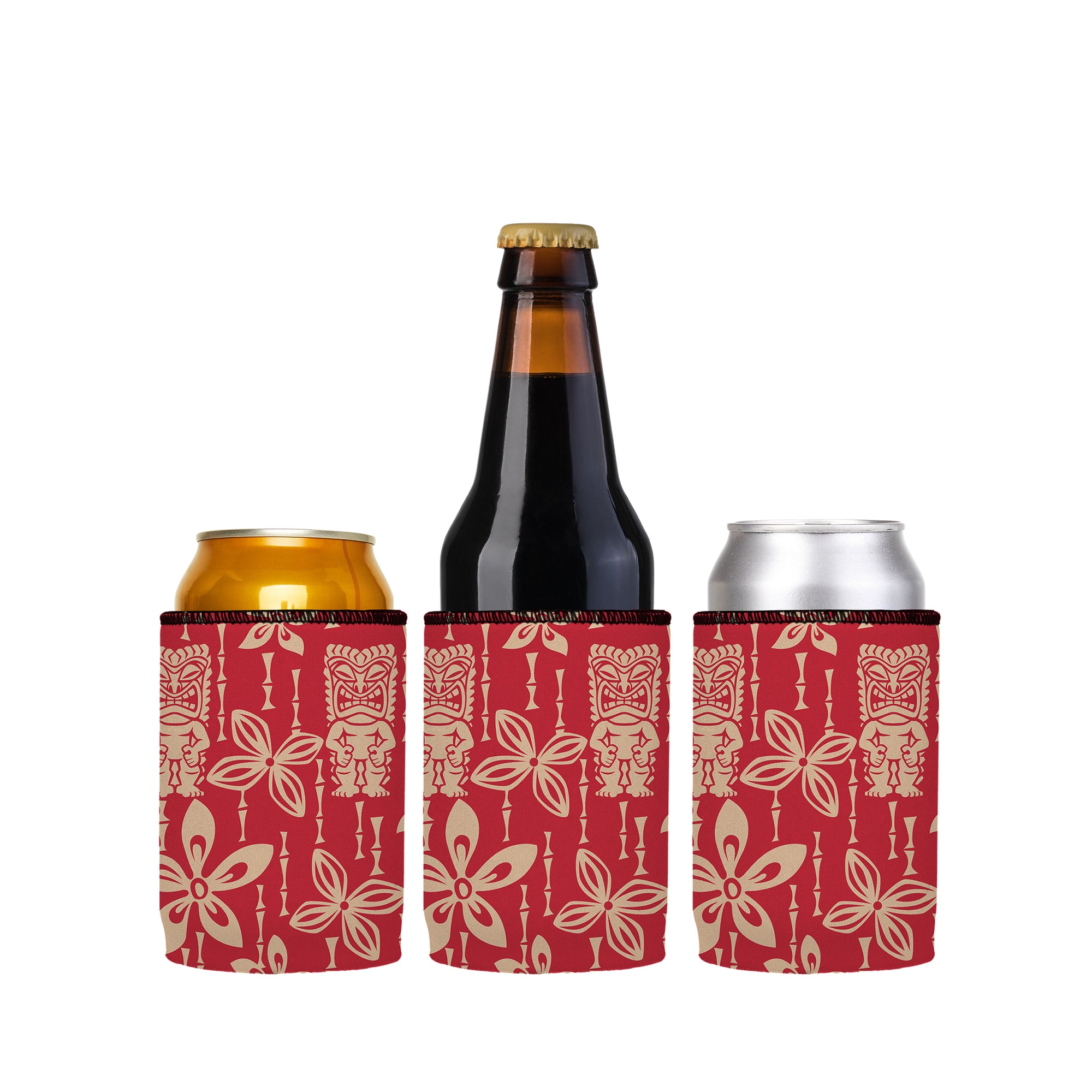 Stubbyz Red Tiki Tropics Stubby Cooler 3-Pack