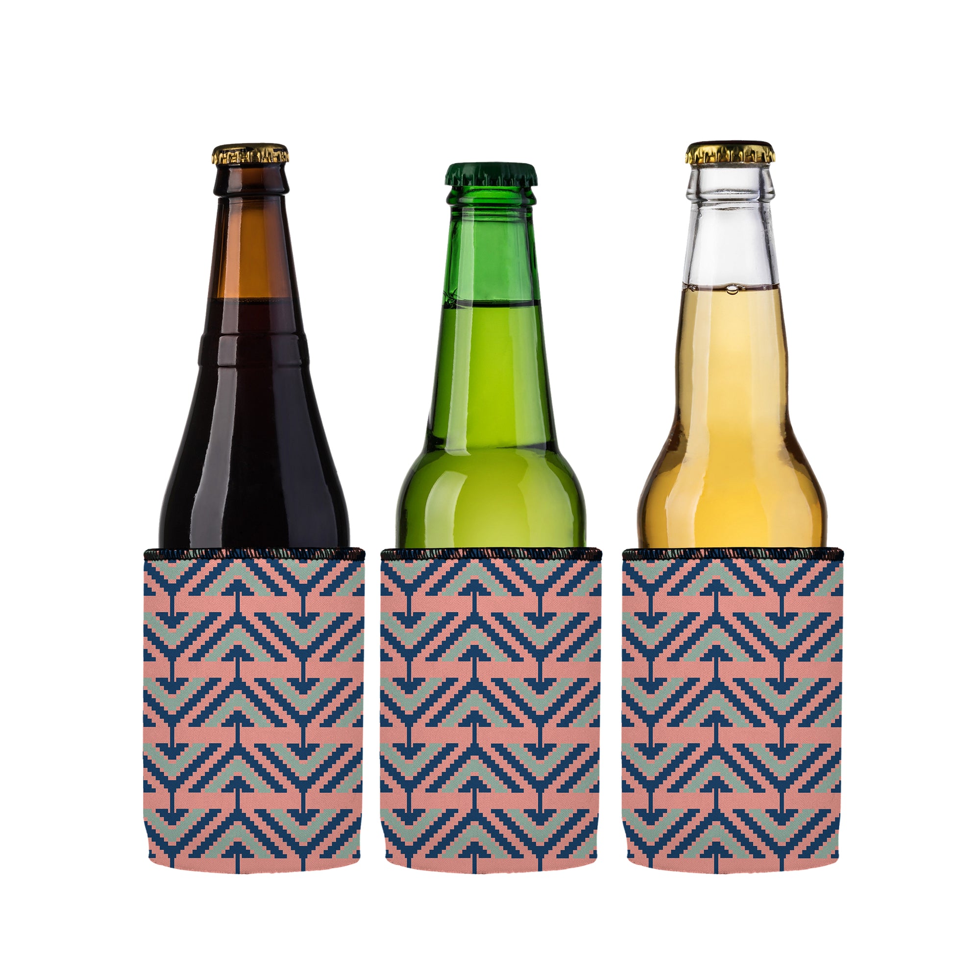 Stubbyz Pink Tribal Arrows Stubby Cooler 3-Pack