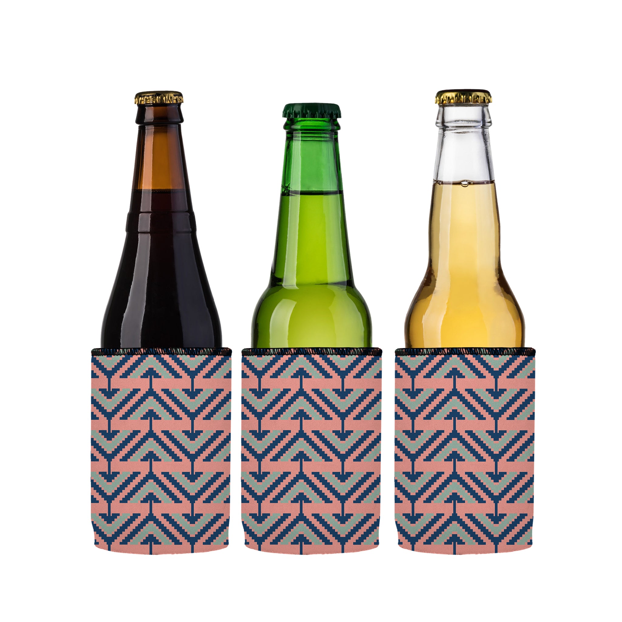 Stubbyz Pink Tribal Arrows Stubby Cooler 3-Pack