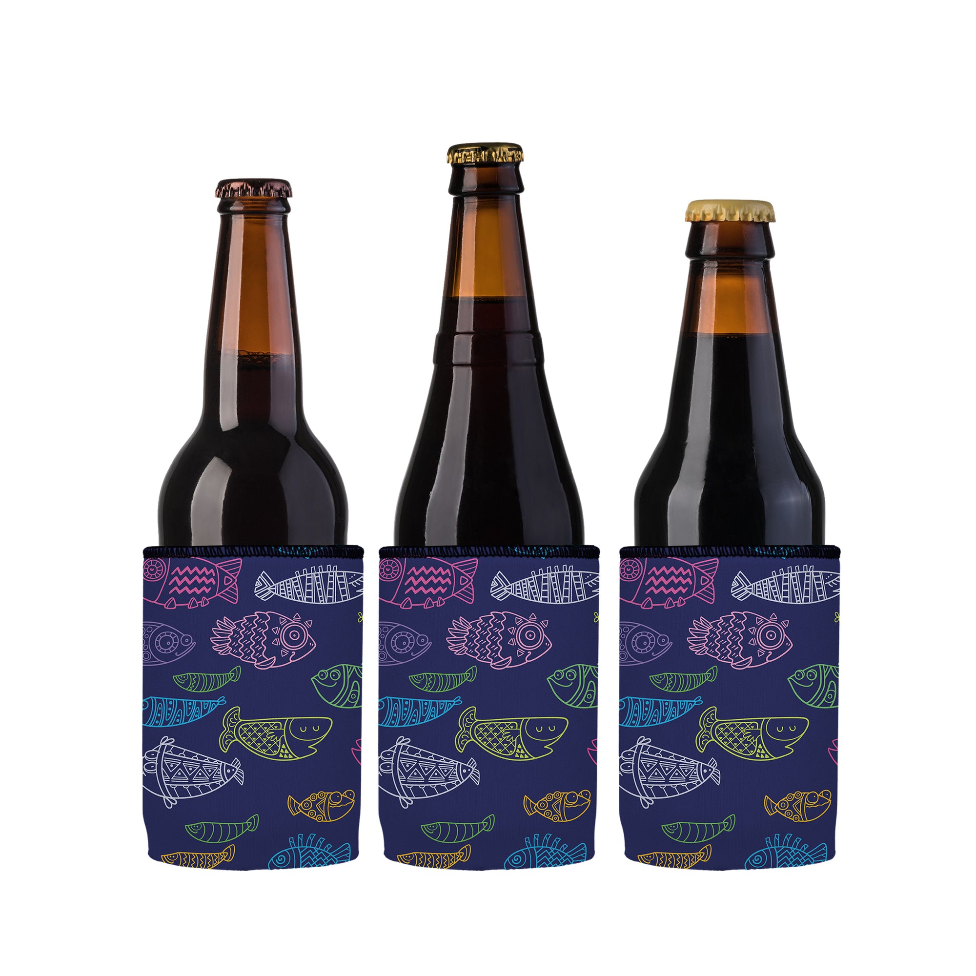 Stubbyz Neon Fish Stubby Cooler 3-Pack