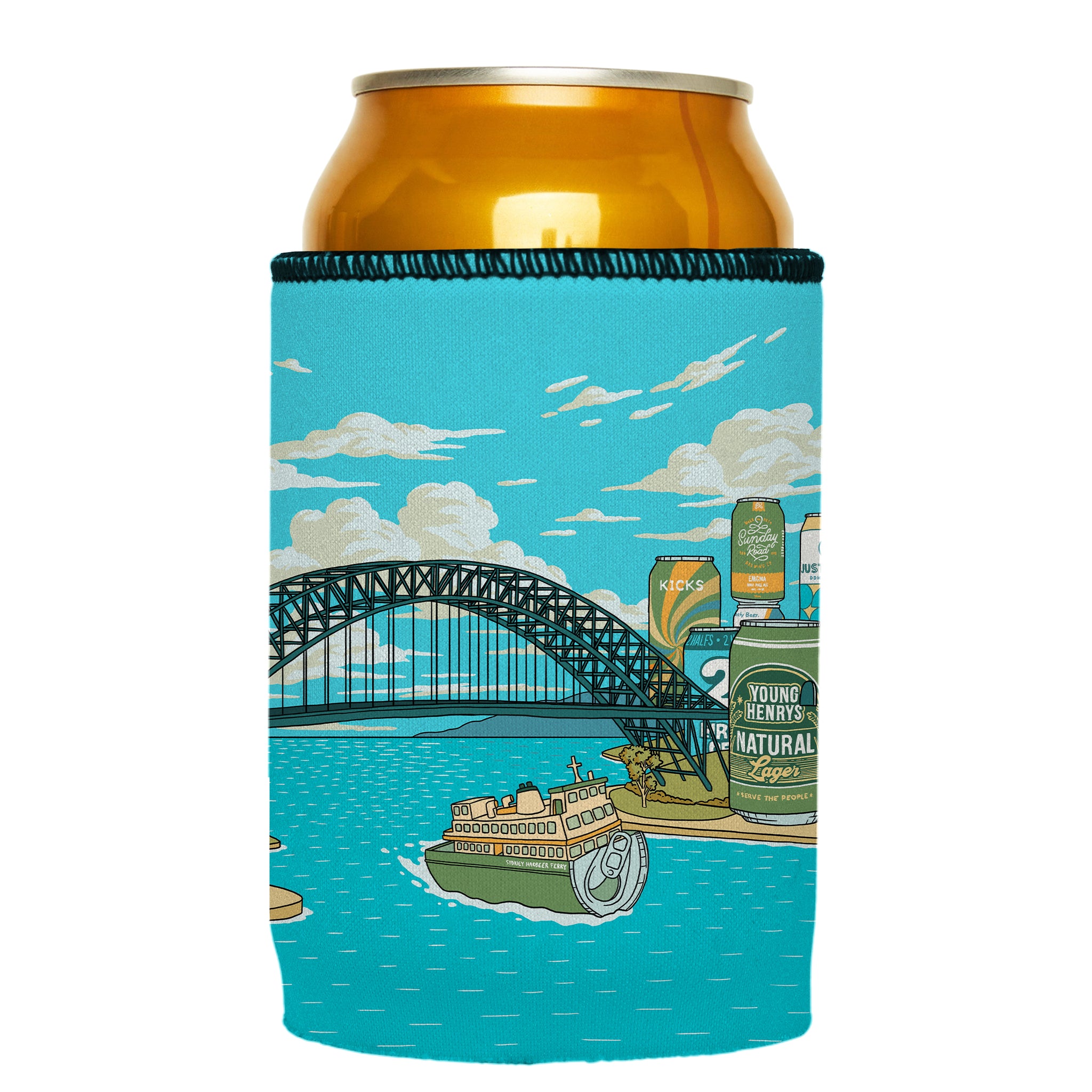 Stubbyz x Aidan Howes Sydney Harbeer Stubby Cooler