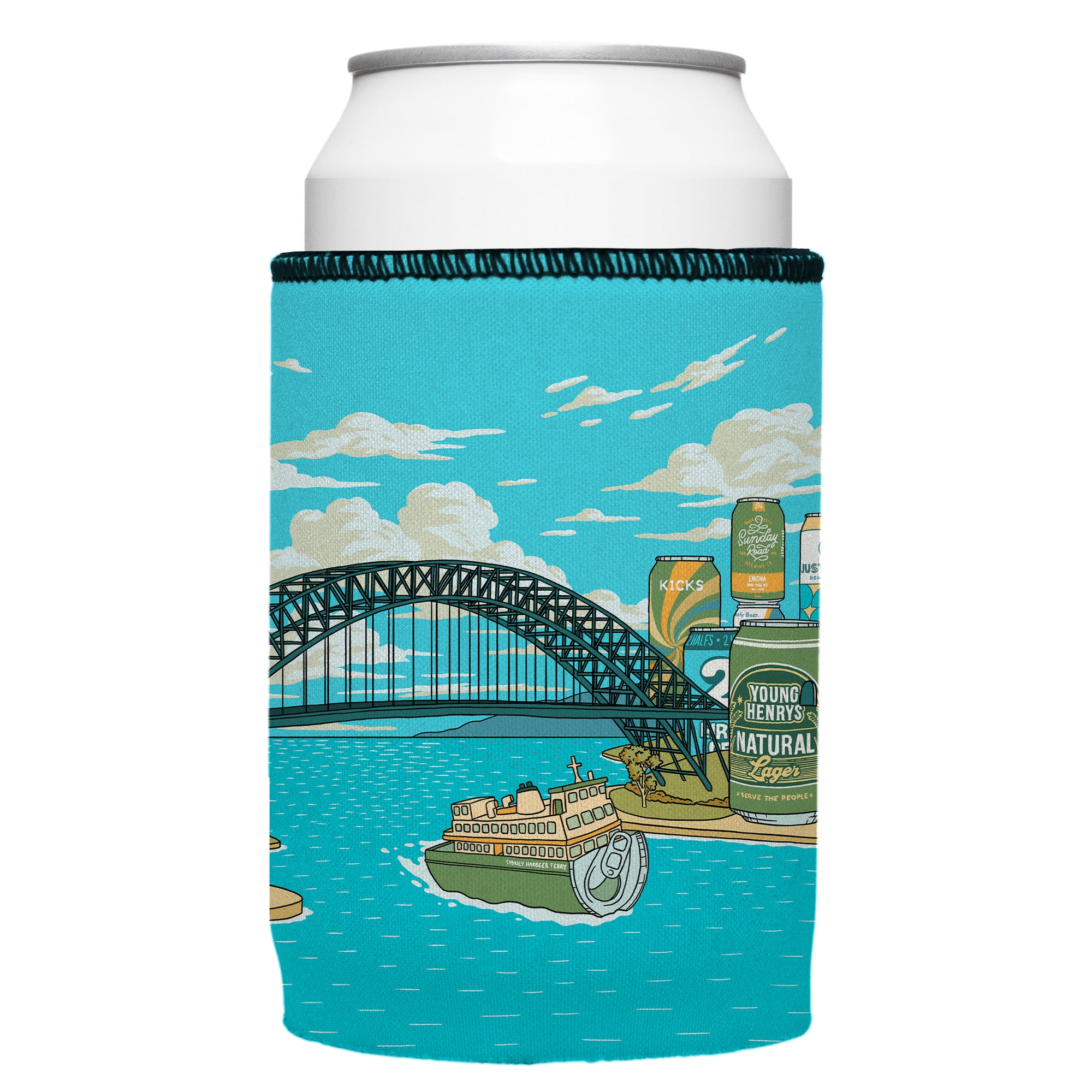 Stubbyz x Aidan Howes Sydney Harbeer Stubby Cooler