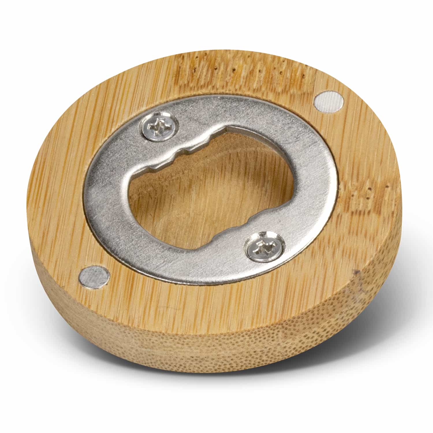 Stubbyz Round Bamboo Bottle Opener