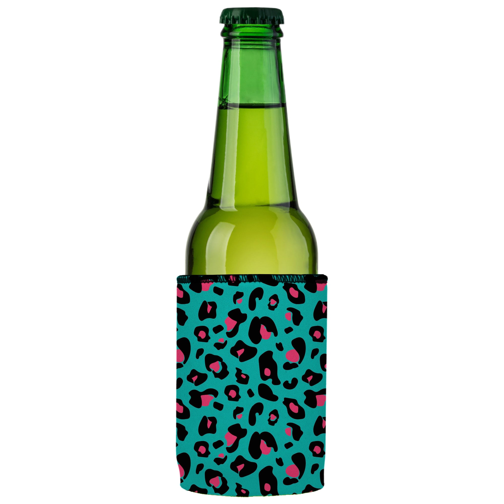 Stubbyz Teal Leopard Pattern Stubby Cooler