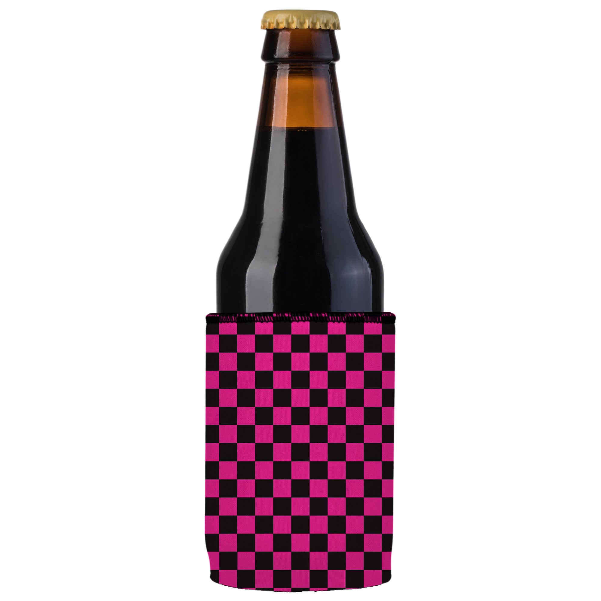 Stubbyz Pink Checkerboard Stubby Cooler