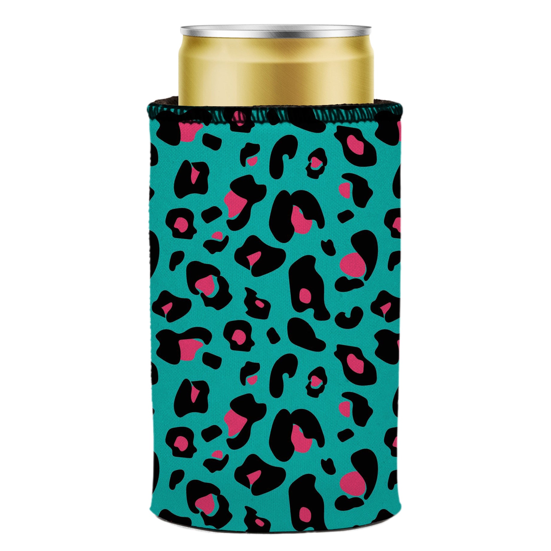 Stubbyz Teal Leopard Pattern Stubby Cooler