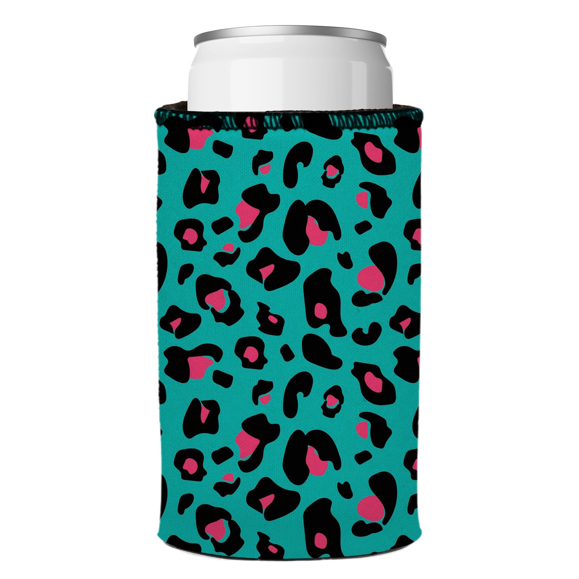 Stubbyz Teal Leopard Pattern Stubby Cooler