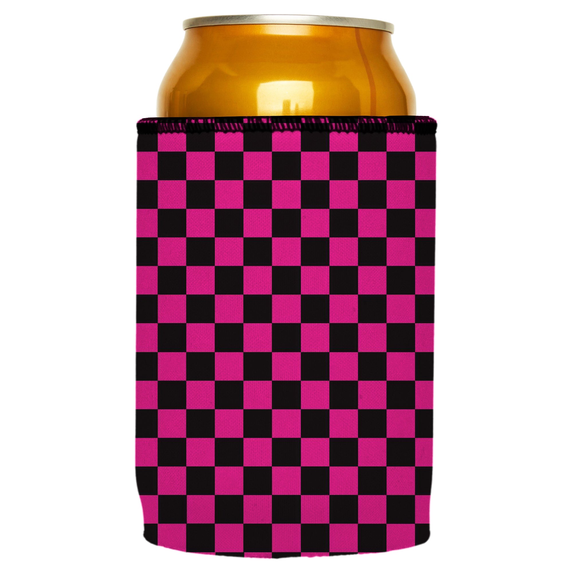 Stubbyz Pink Checkerboard Stubby Cooler